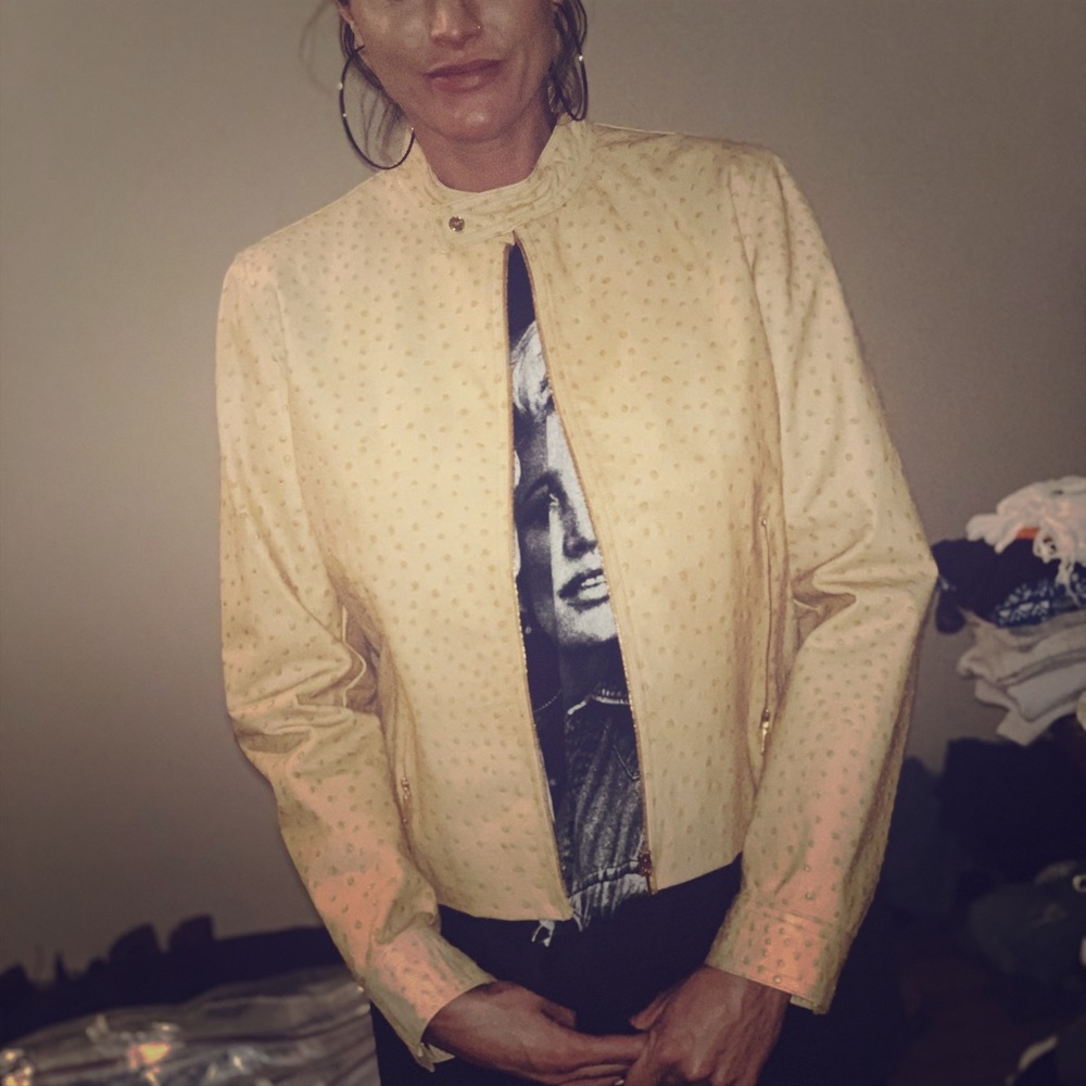Ralph Lauren leather jacket. Ostrich leather